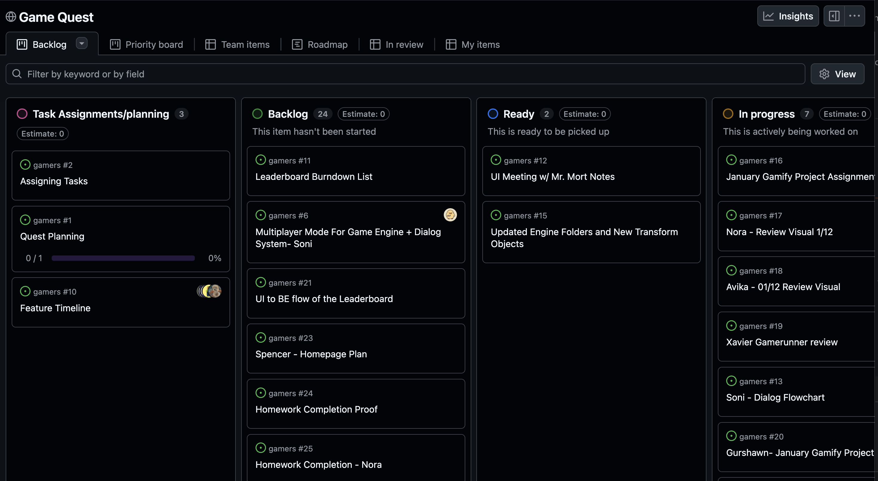 Example Kanban